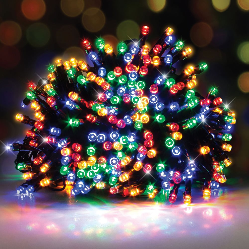 1000 Multi-Coloured LED Solar String Fairy Lights