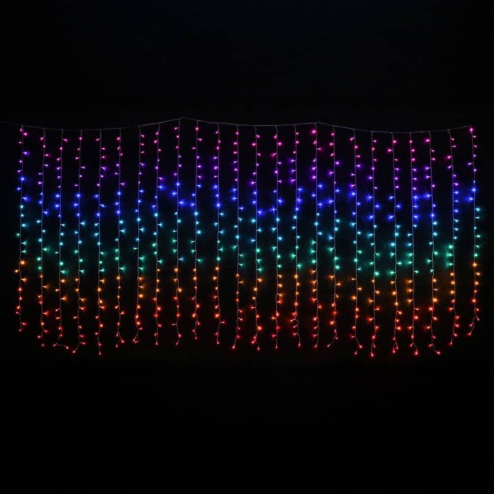 Curtain Lights LED Rainbow Christmas Lights