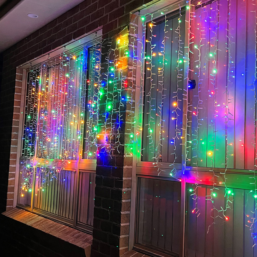 1854 Flashing LED Christmas Curtain Lights
