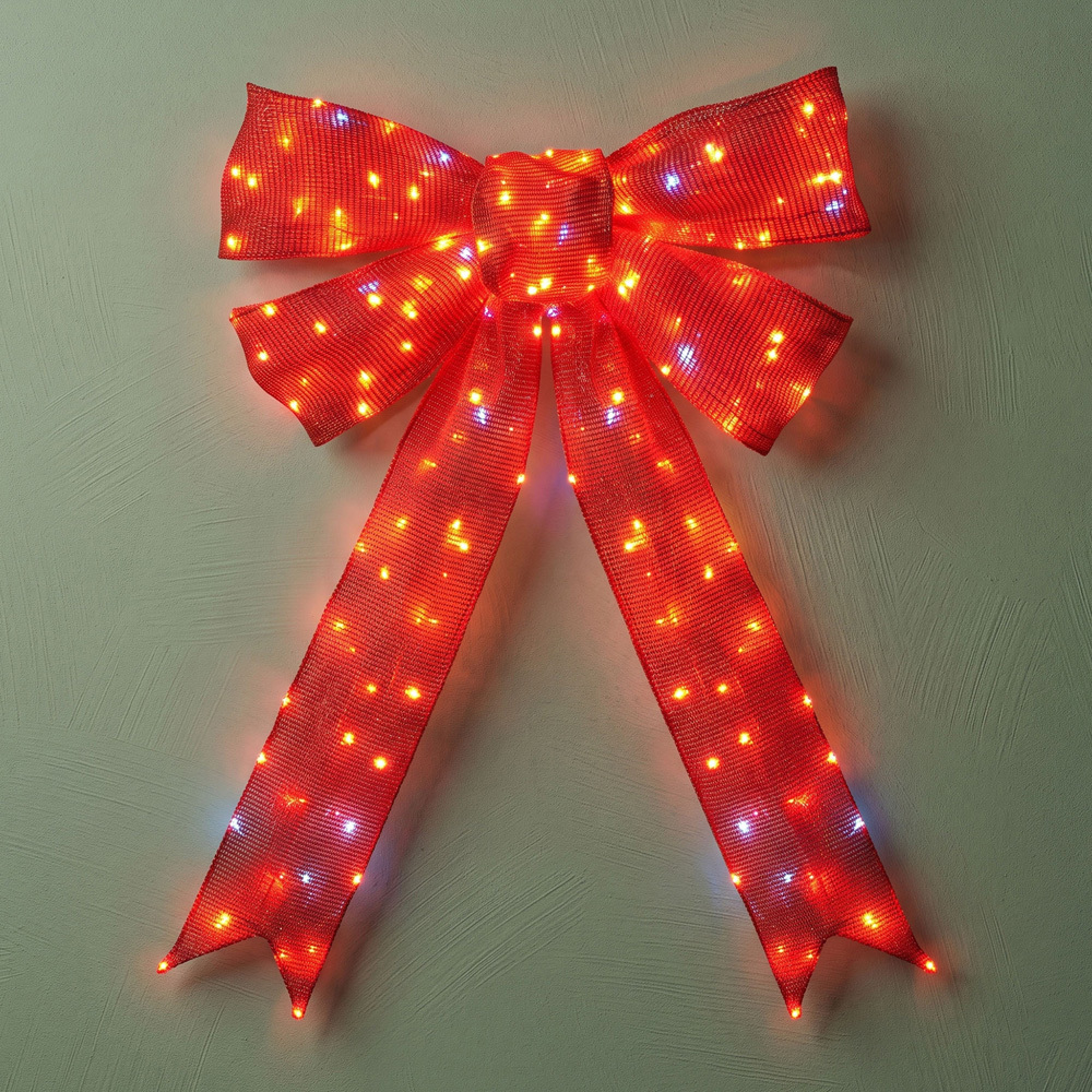 Giant LED Bow Christmas Light Display