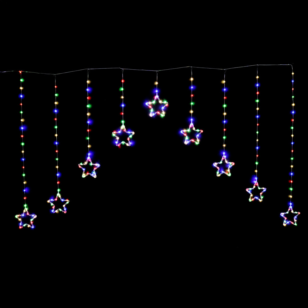 242 LED Star Drop Christmas Curtain Lights