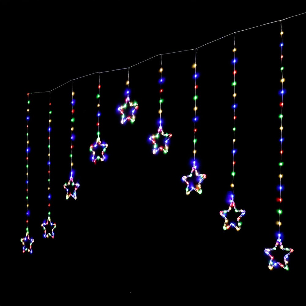 242 LED Star Drop Christmas Curtain Lights