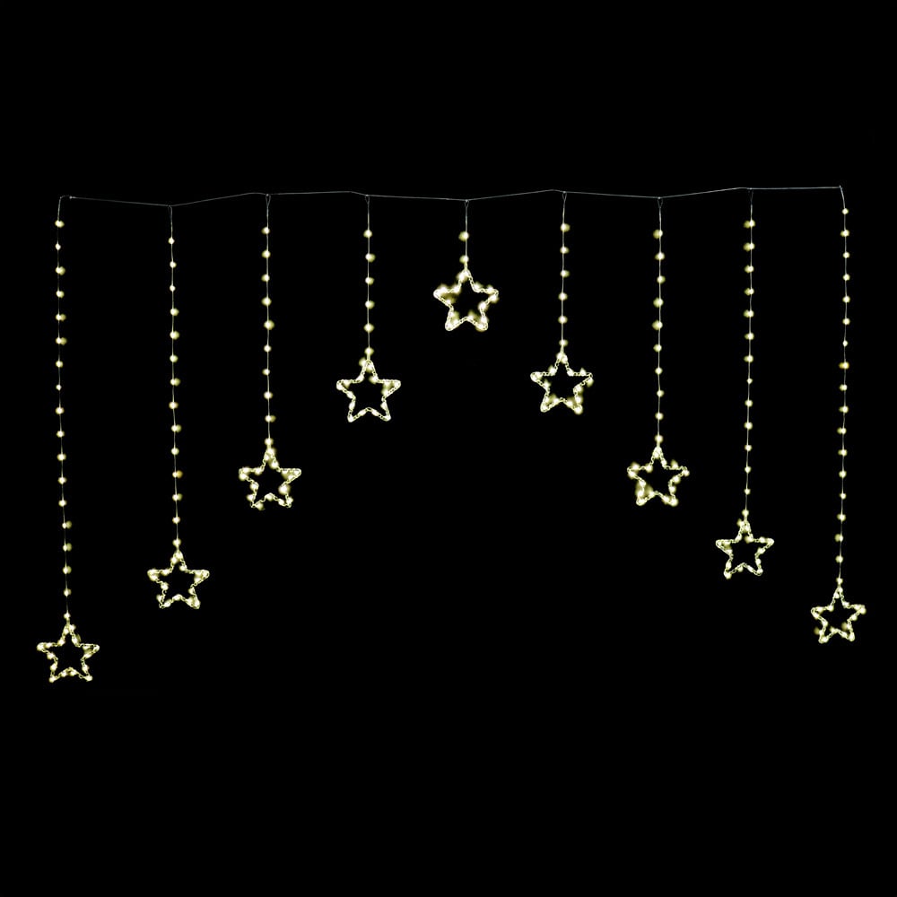 242 LED Star Drop Christmas Curtain Lights