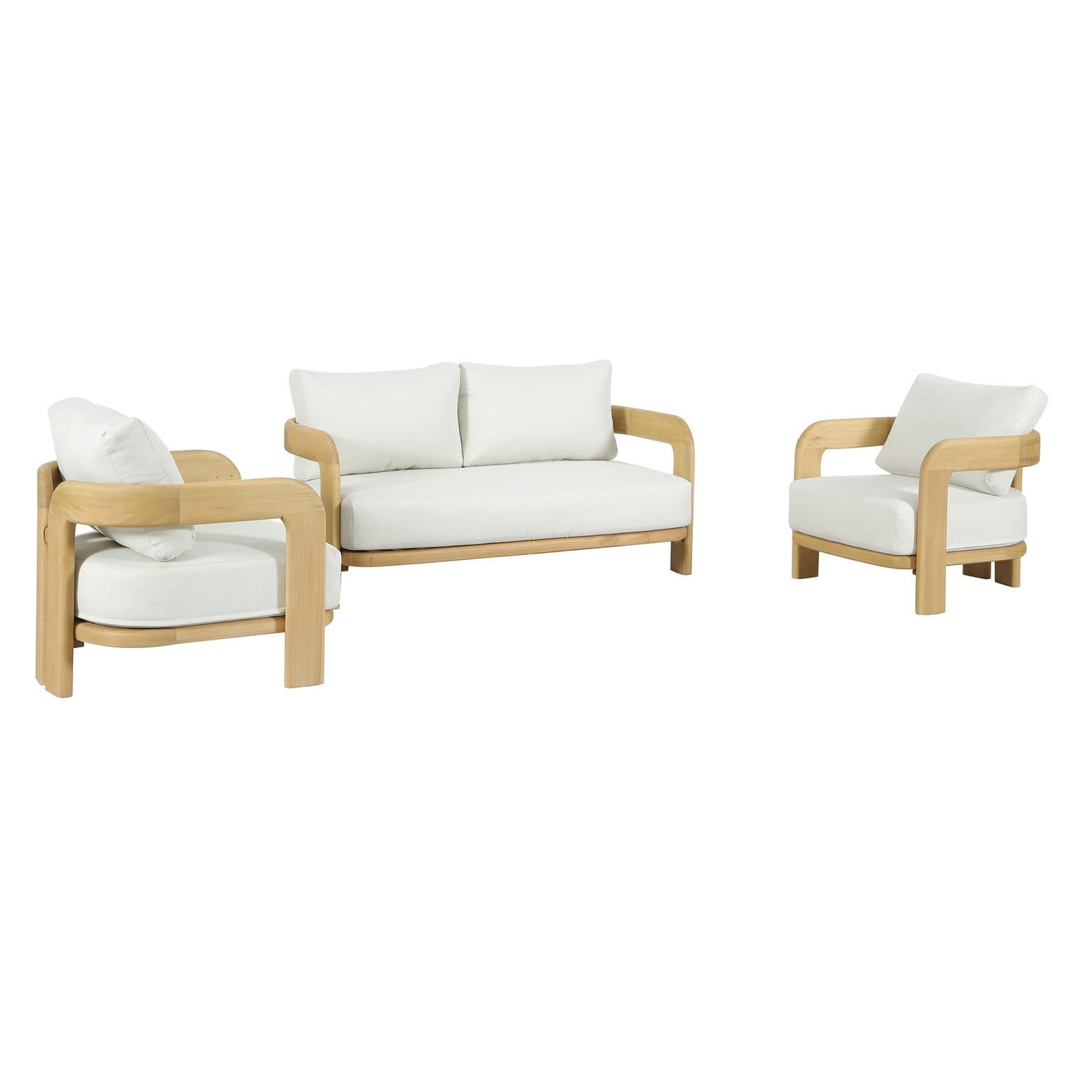 4 Seater Bellara Eucalyptus Wood Outdoor Lounge Set