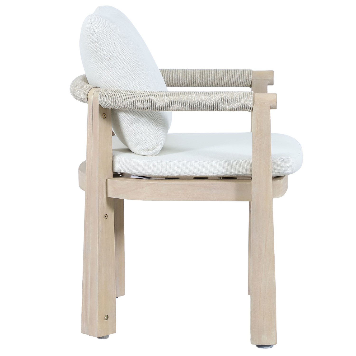 Crescent Eucalyptus Wood Outdoor Dining Chair