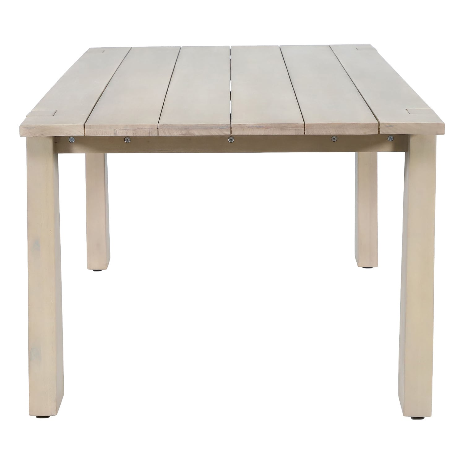 Crescent Eucalyptus Wood Outdoor Dining Table