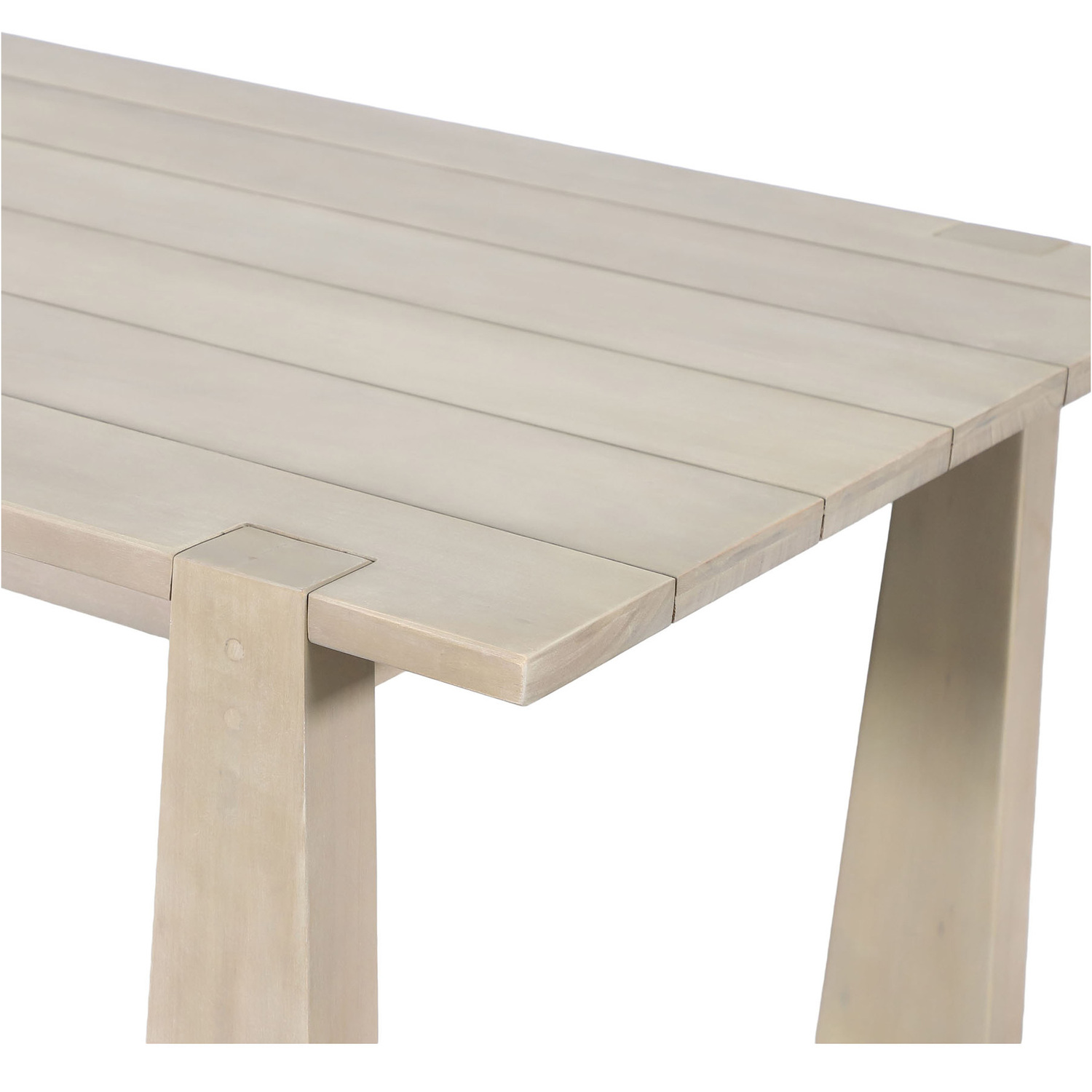 Crescent Eucalyptus Wood Outdoor Dining Table