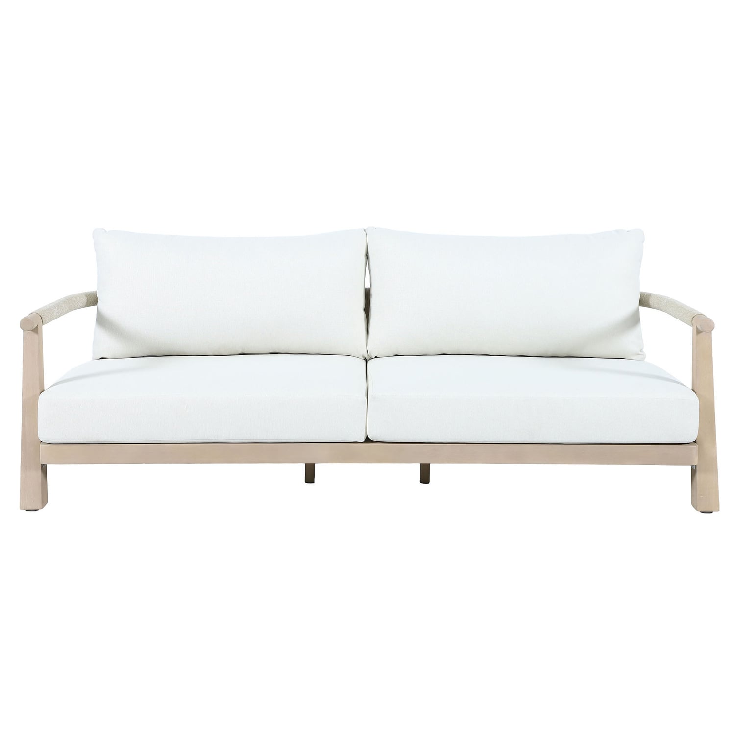 4 Seater Crescent Eucalyptus Wood Outdoor Lounge Set