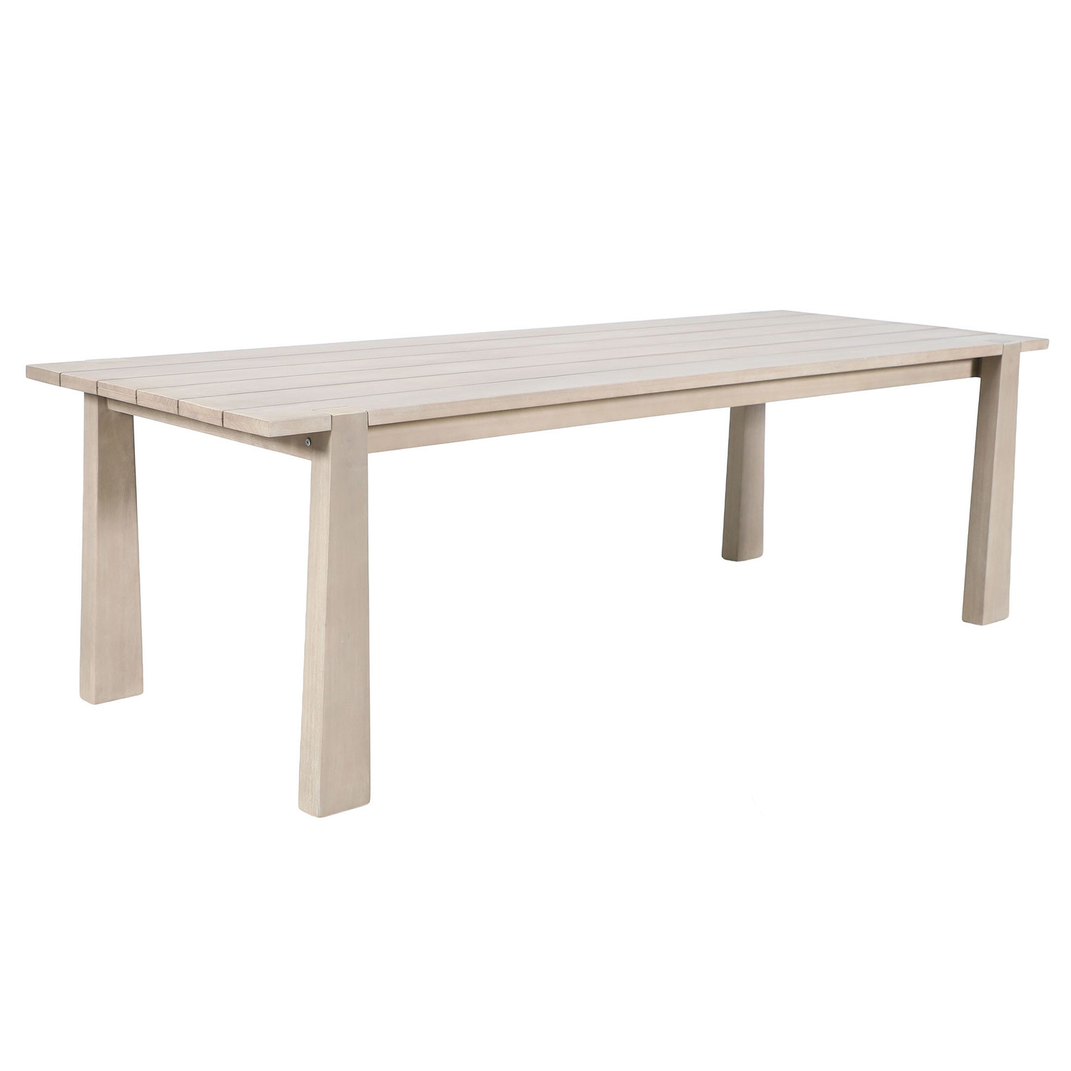 Crescent Eucalyptus Wood Outdoor Dining Table