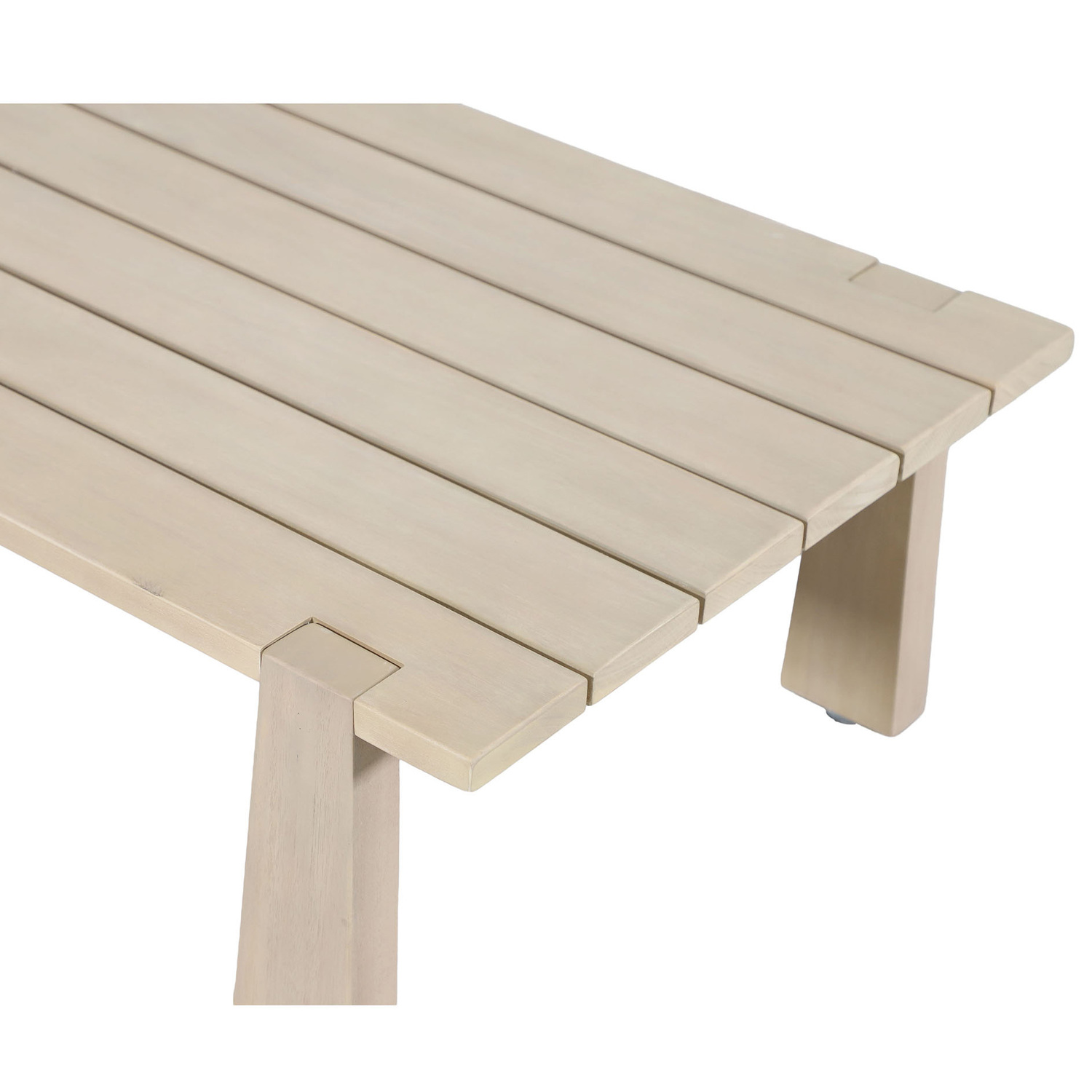 Crescent Eucalyptus Wood Outdoor Coffee Table
