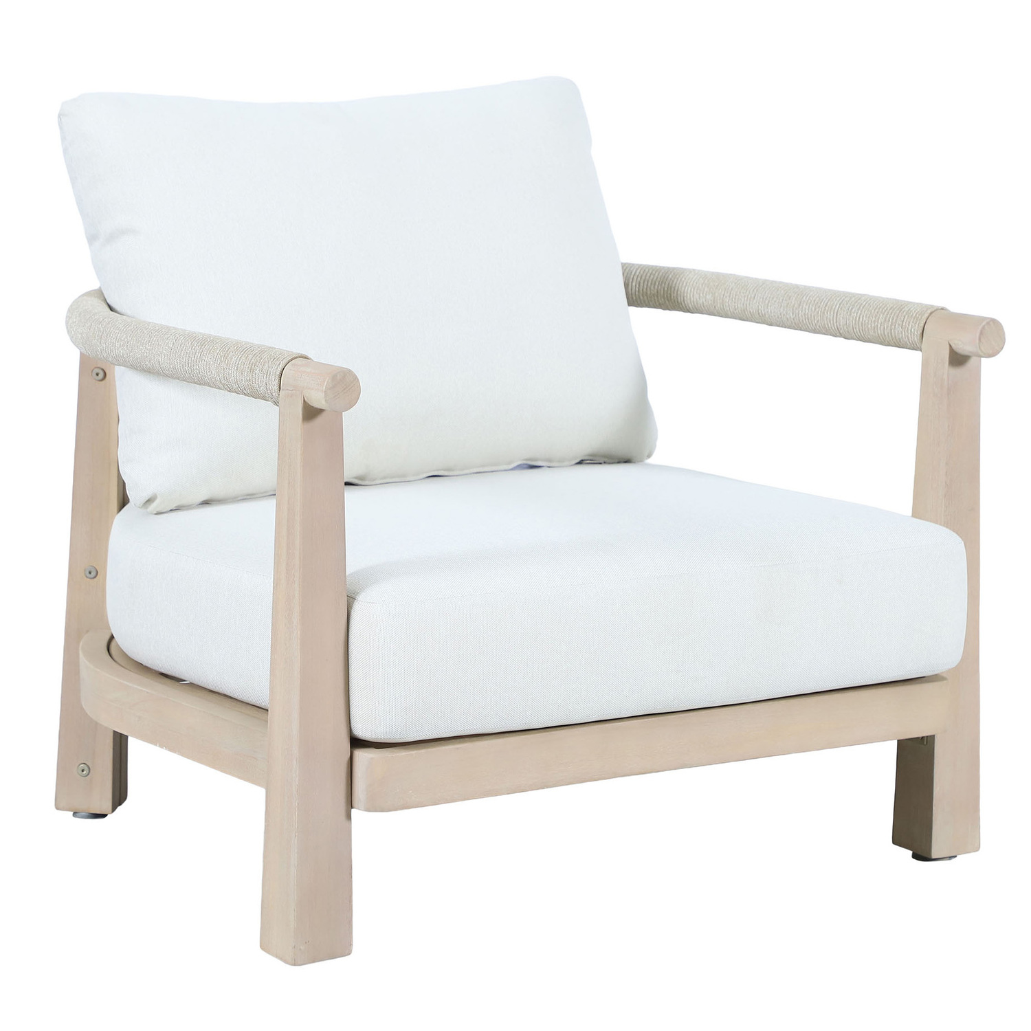 4 Seater Crescent Eucalyptus Wood Outdoor Lounge Set