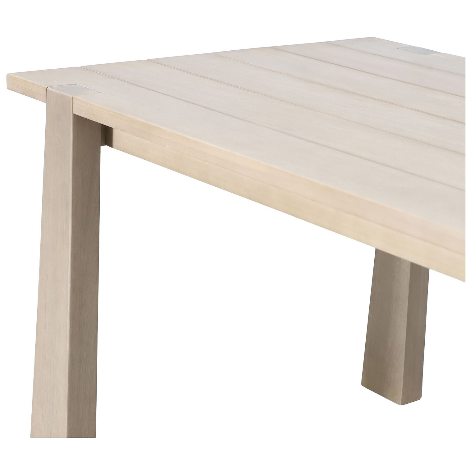 Crescent Eucalyptus Wood Outdoor Dining Table