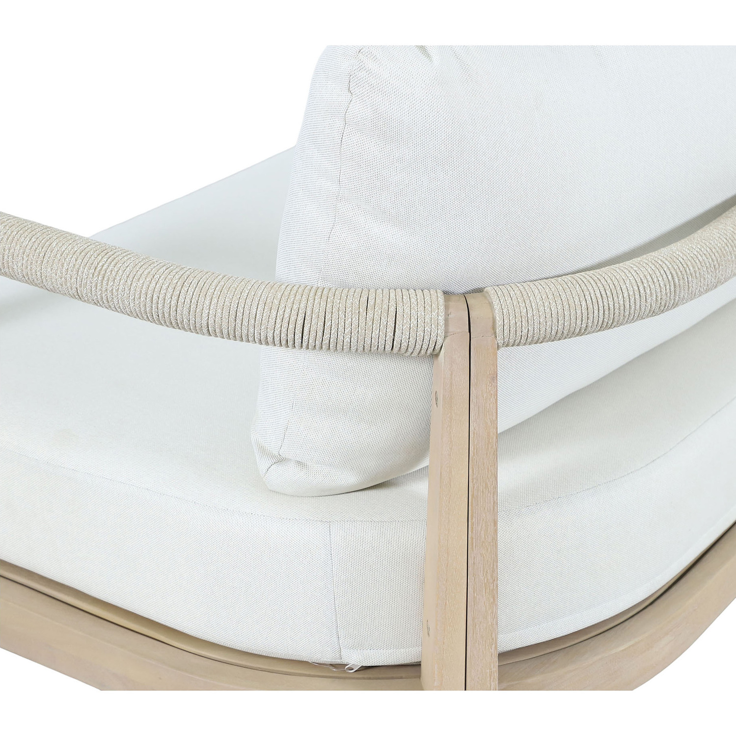 4 Seater Crescent Eucalyptus Wood Outdoor Lounge Set