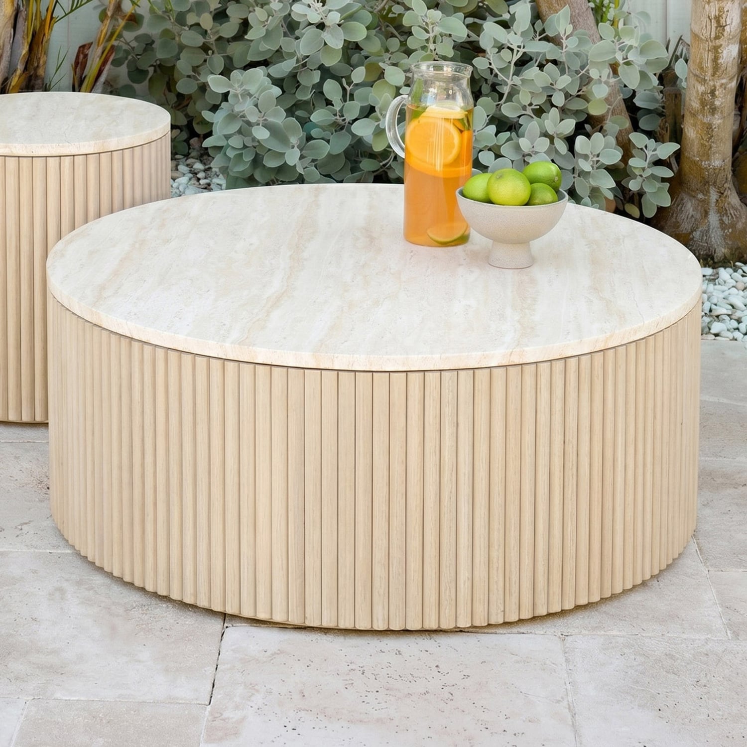 Como Eucalyptus Wood Outdoor Side Table
