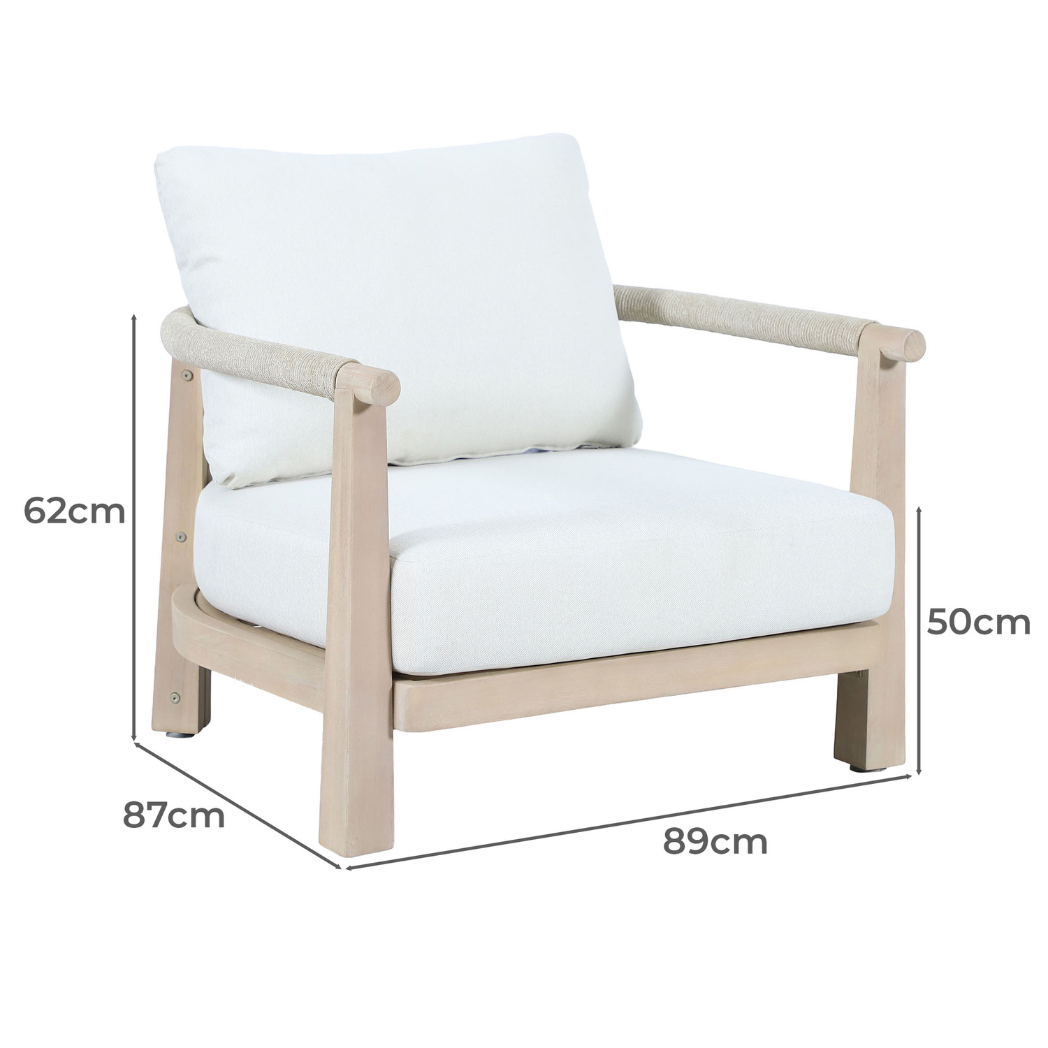 6 Seater Crescent Eucalyptus Wood Outdoor Lounge Set