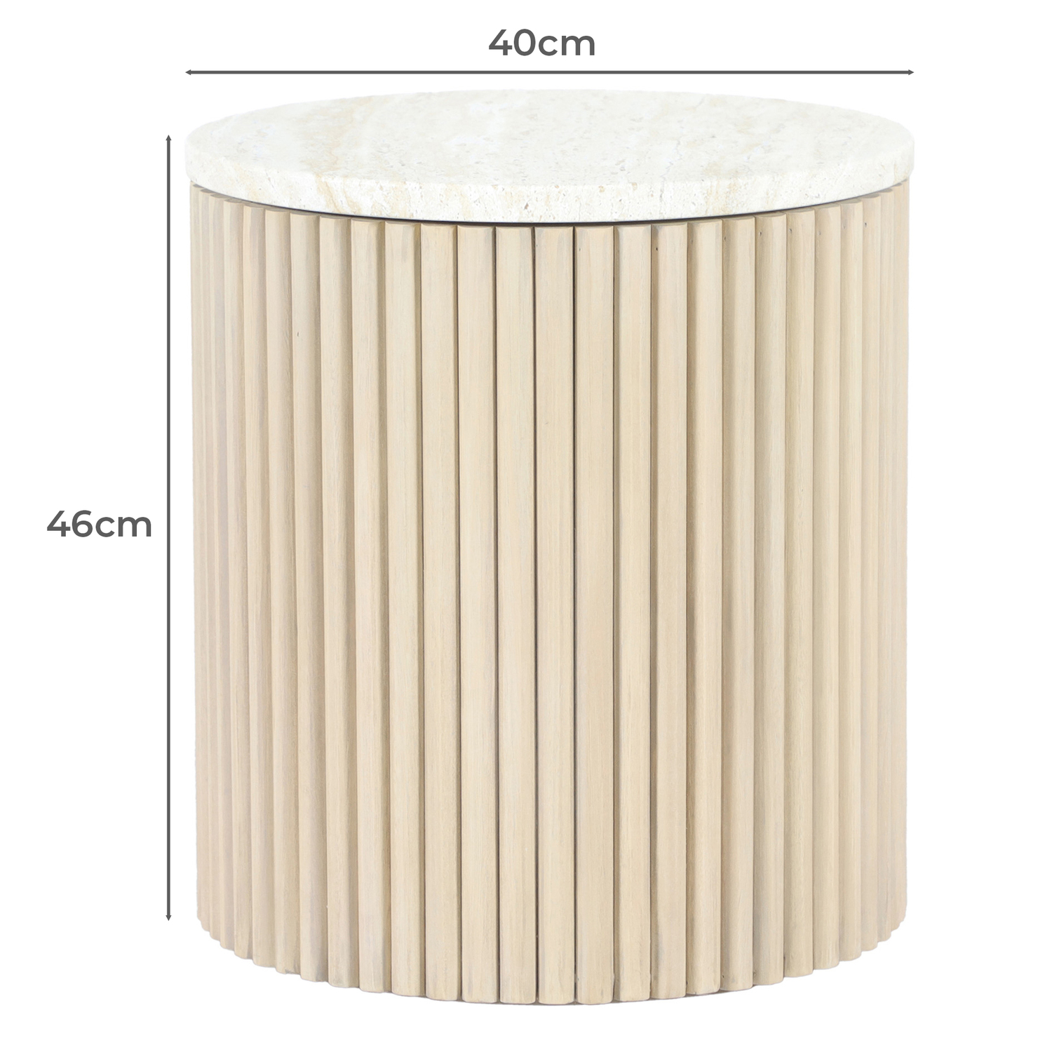 Como Eucalyptus Wood Outdoor Side Table