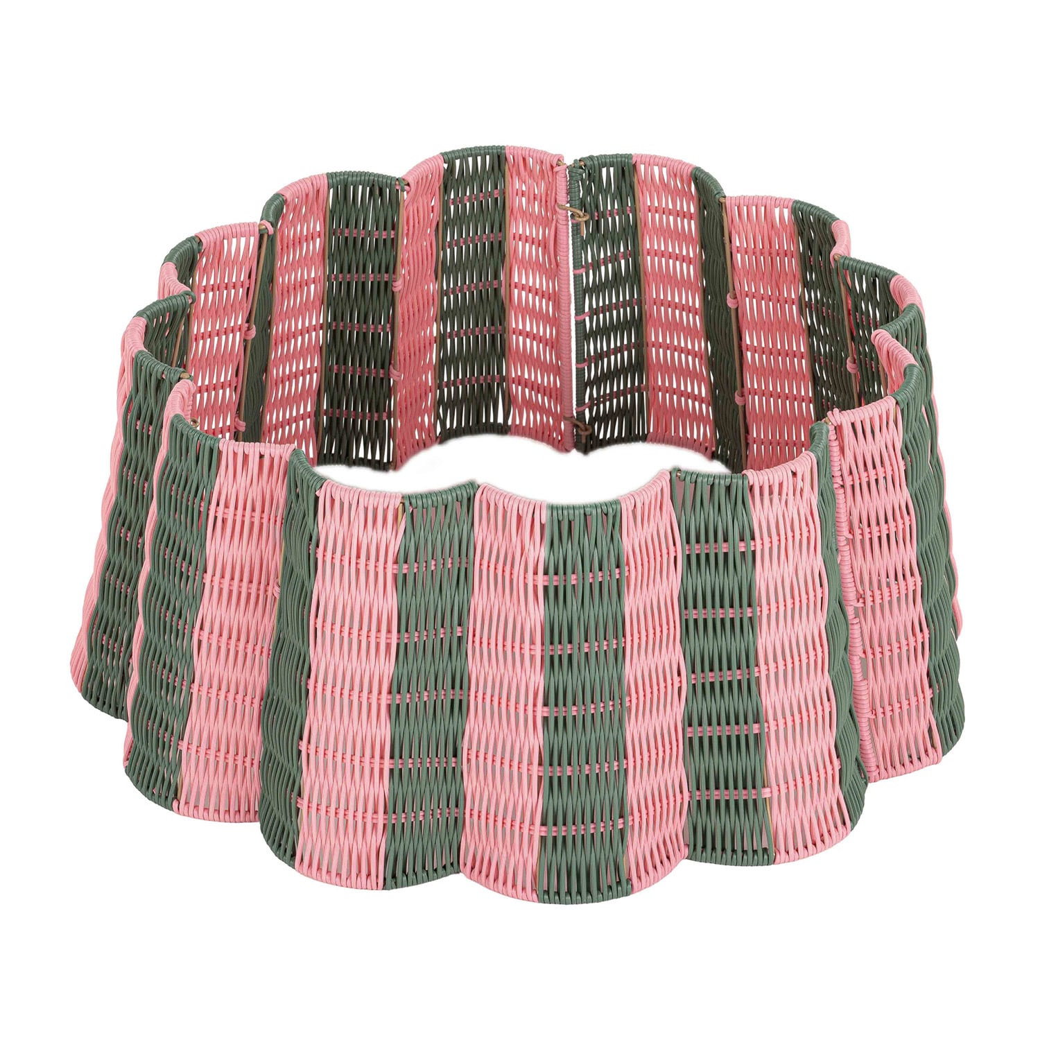 62cm Woven Scallop Stripe Tree Skirt