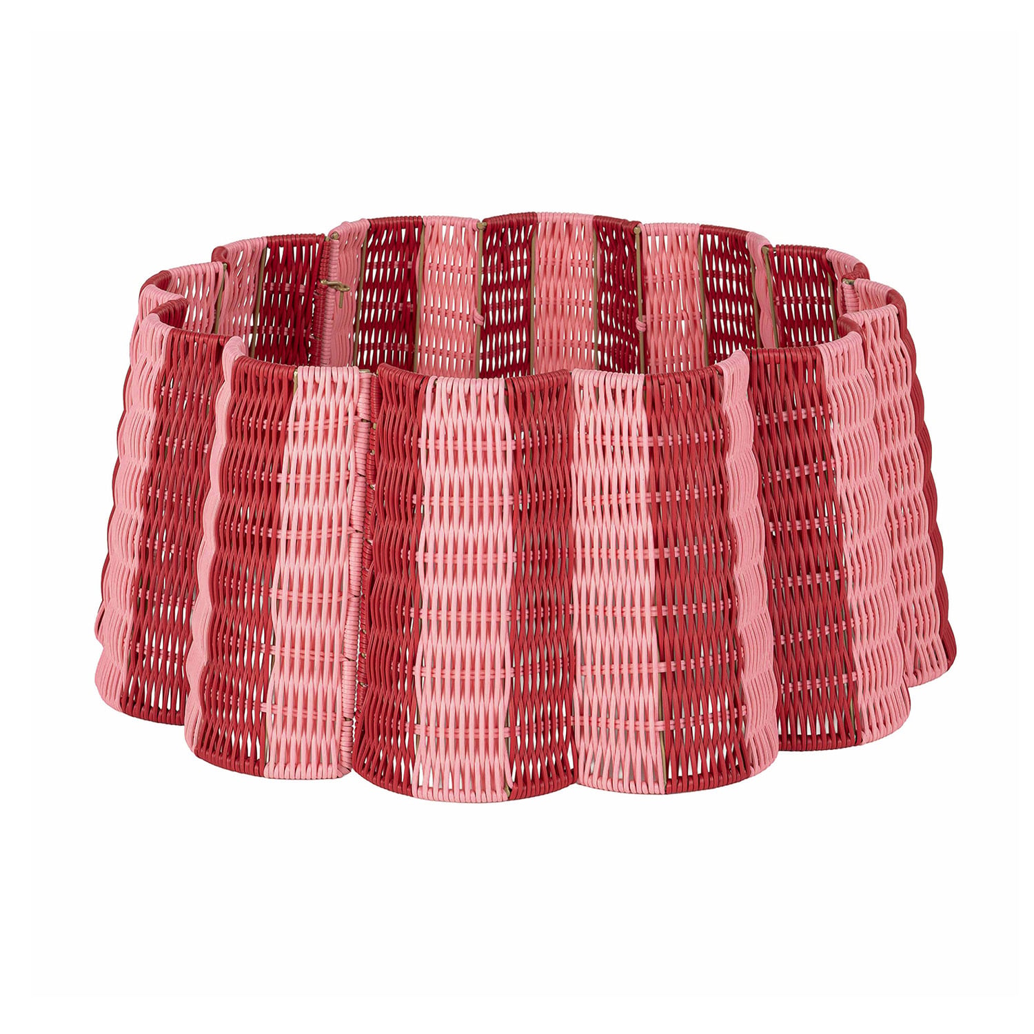 62cm Woven Scallop Stripe Christmas Tree Skirt