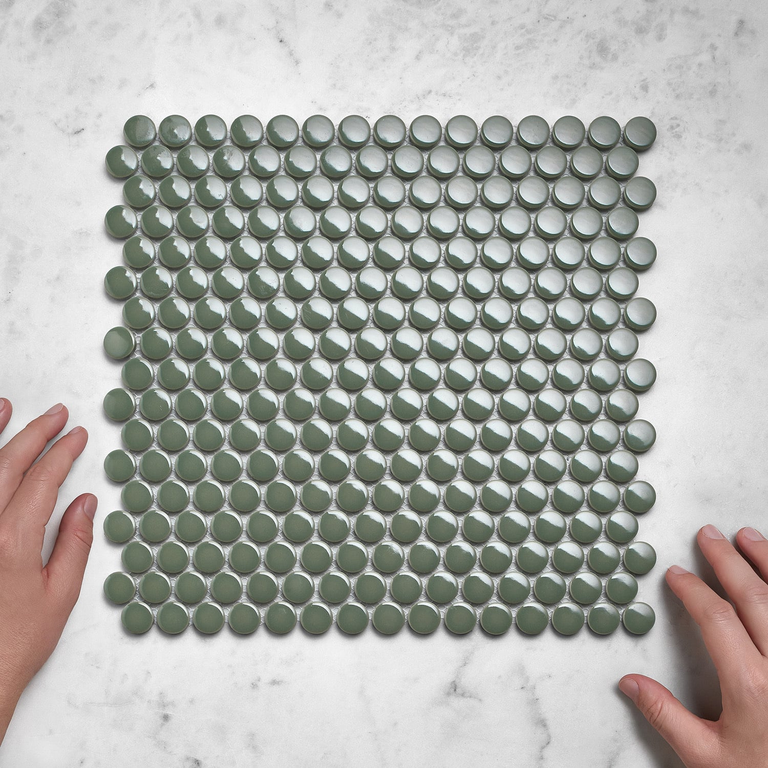 Kai Penny Round Porcelain Mosaic Tile