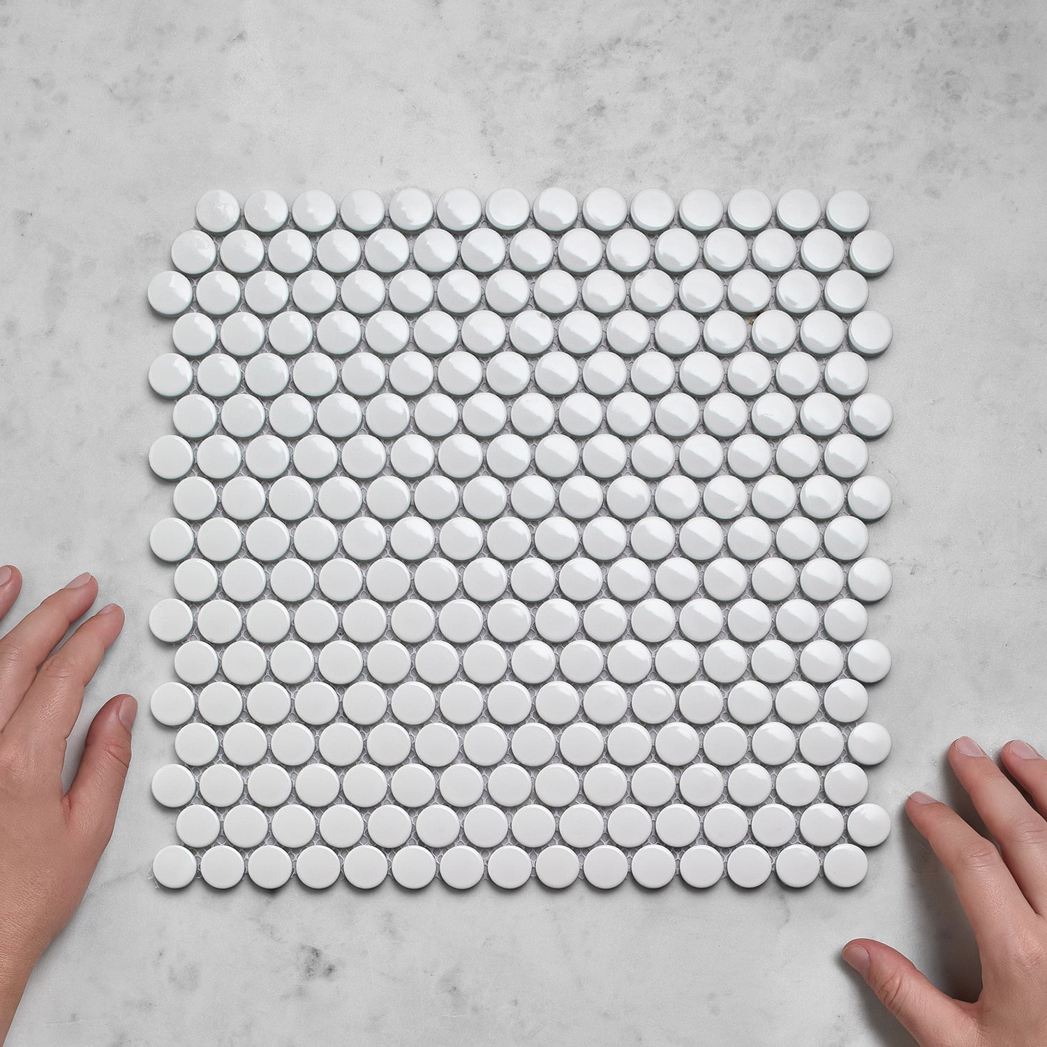 Kai Penny Round Porcelain Mosaic Tile