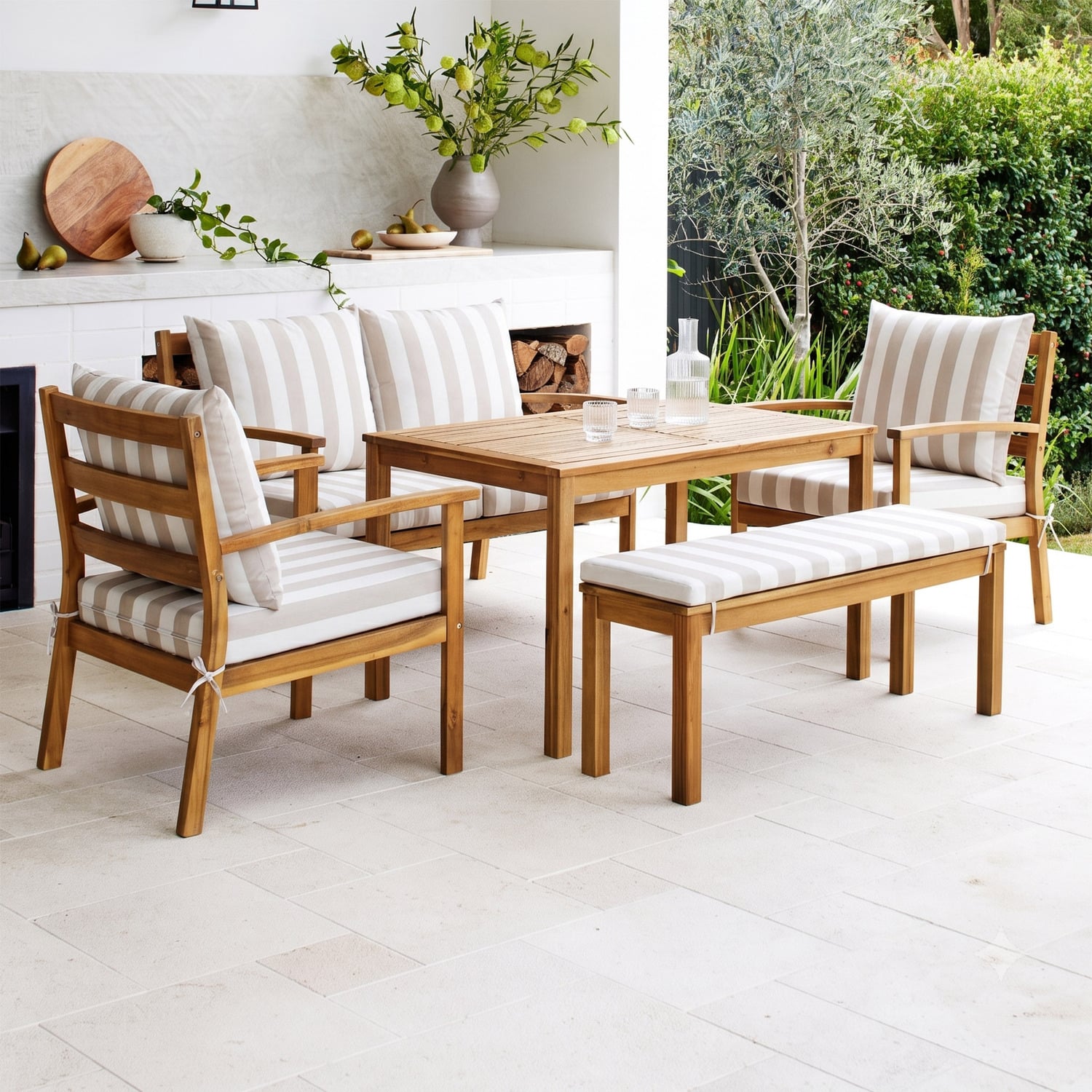 6 Seater Almora Outdoor Lounge Dining Set
