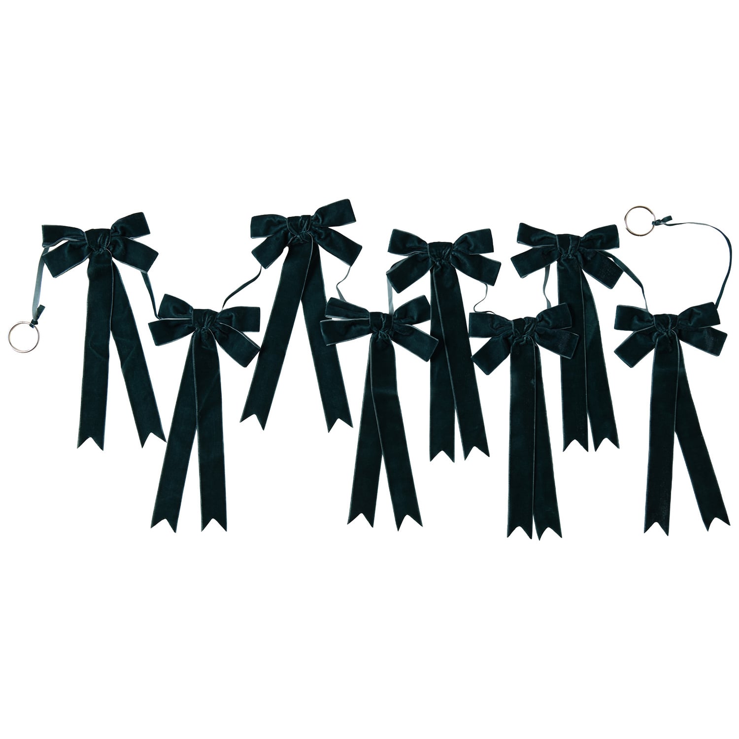 Long Bow Velvet Christmas Garland