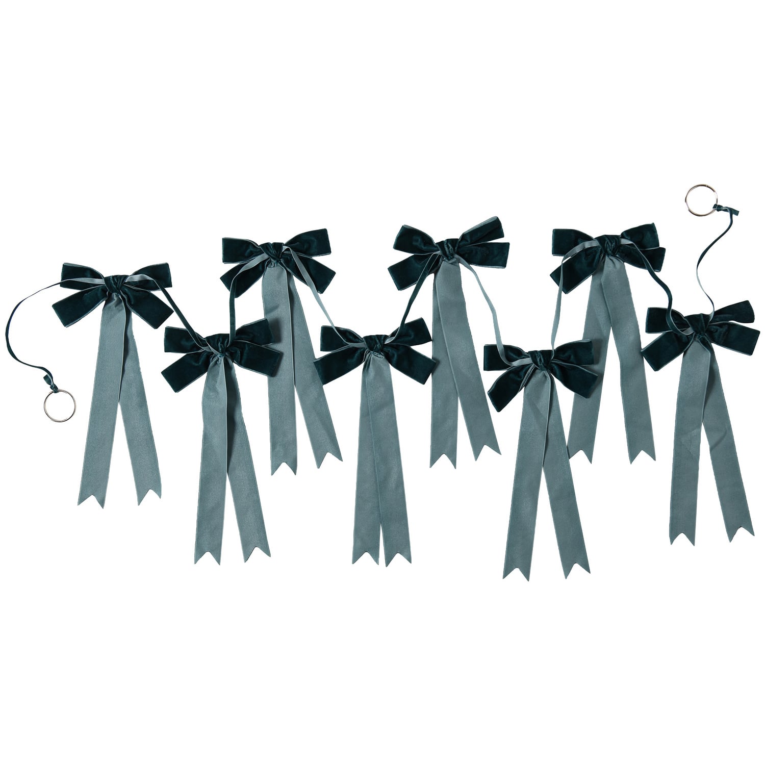 Long Bow Velvet Christmas Garland