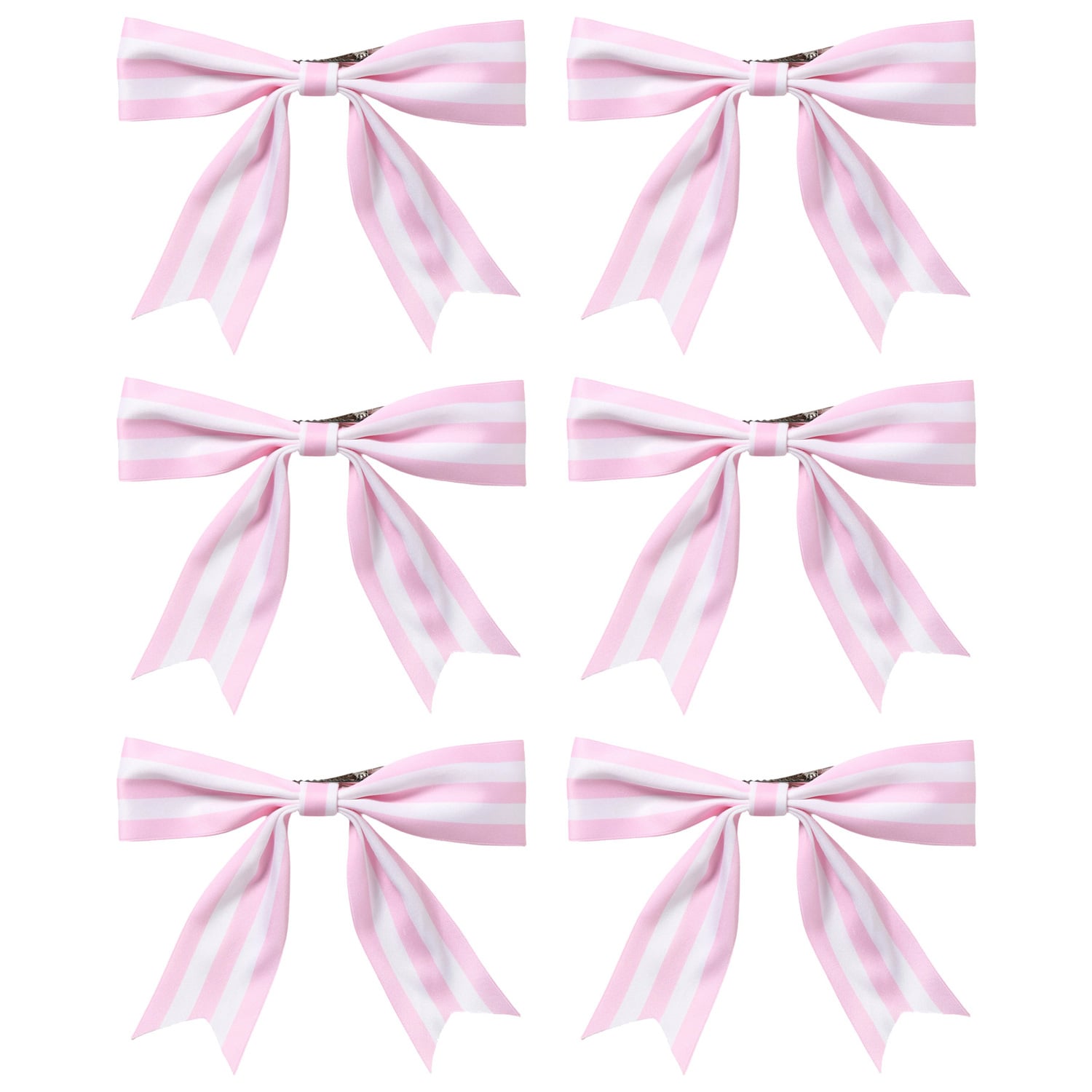 Stripe Bow Christmas Tree Clips