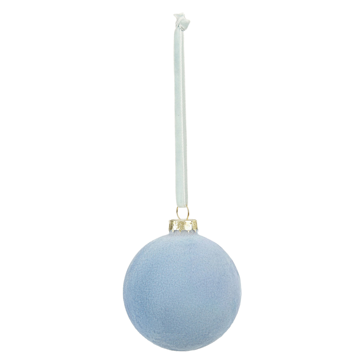 Flocked Glass Christmas Baubles