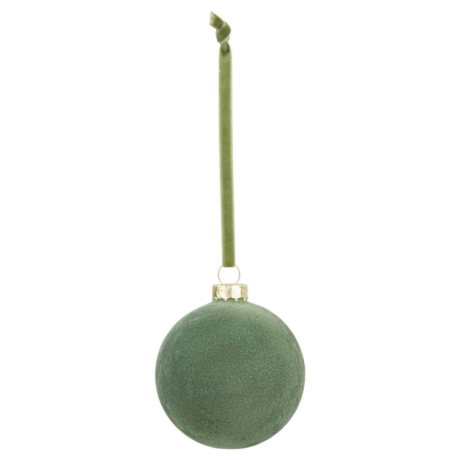 Flocked Glass Christmas Baubles