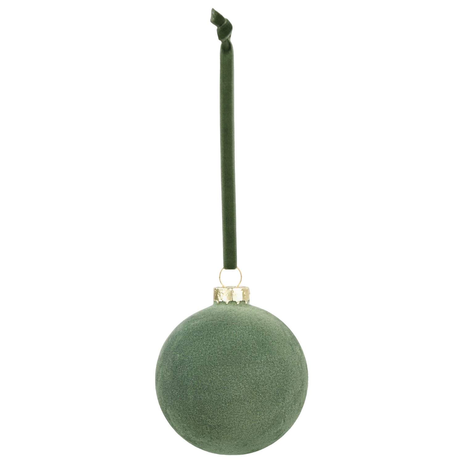 Flocked Glass Christmas Baubles