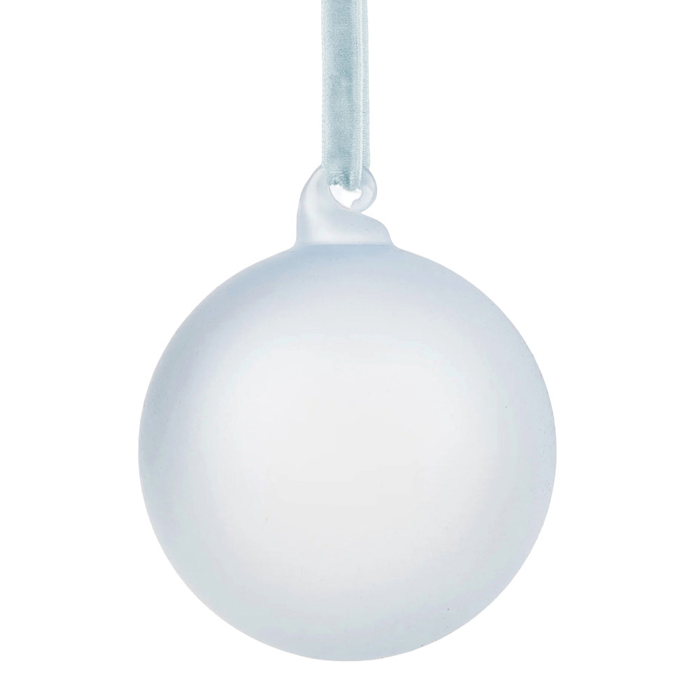 Set of 6 Frosted Ombre Glass Baubles