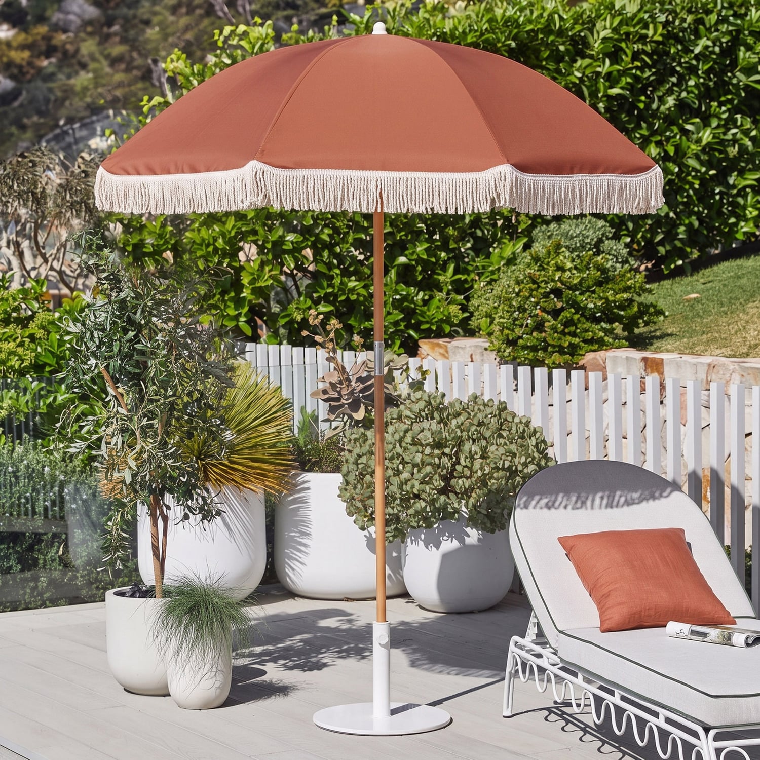 1.8m Fringed Beach Umbrella