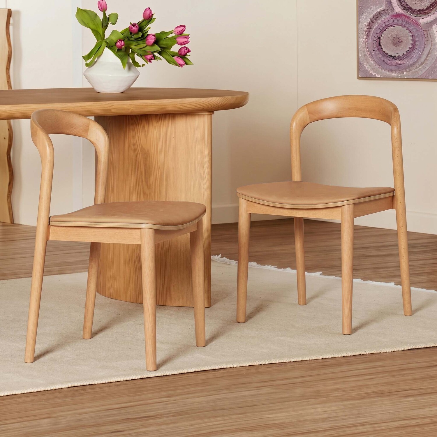 Monk Beech Wood Dining Chairs