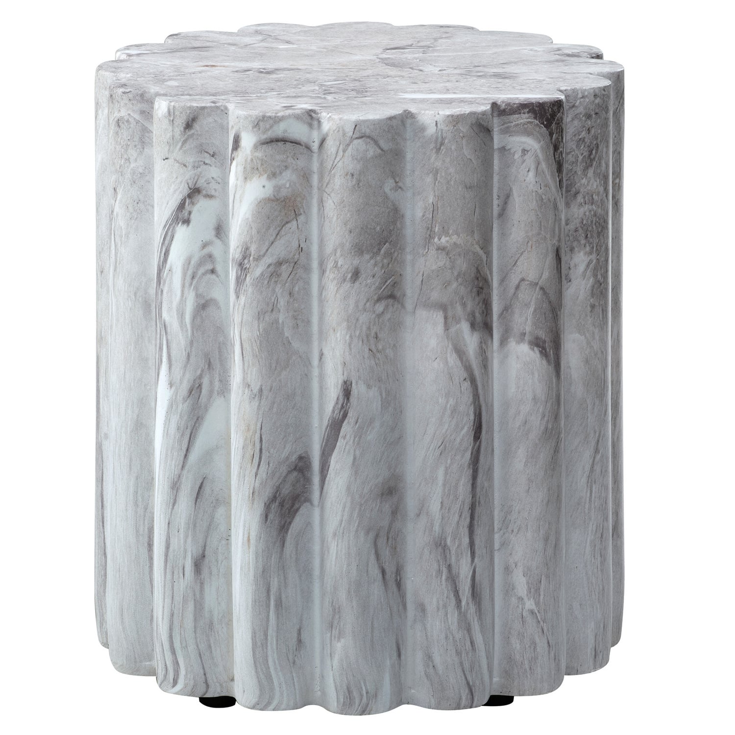 Flora Marble-look Outdoor Side & Coffee Table Set
