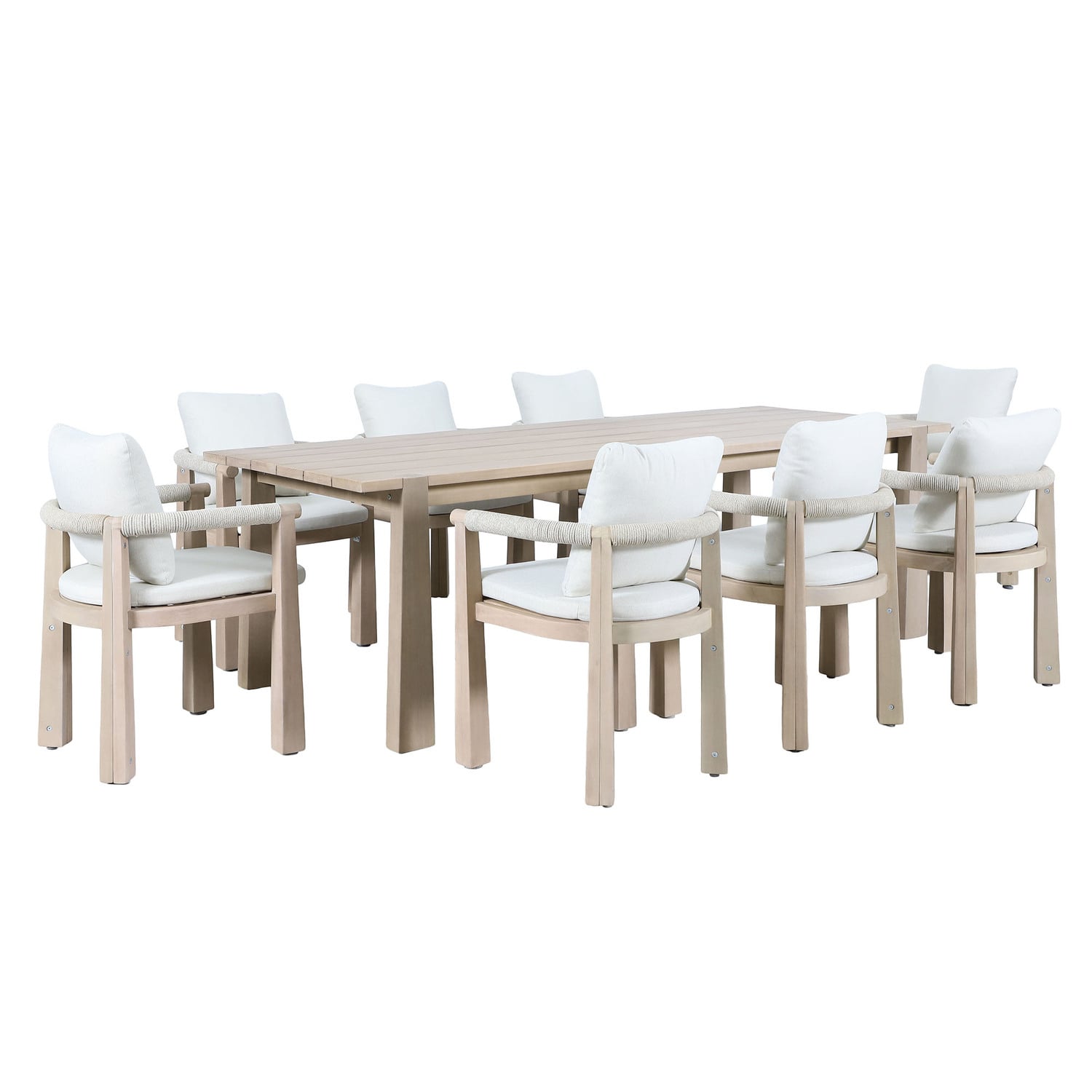 8 Seater Crescent Outdoor Dining Set