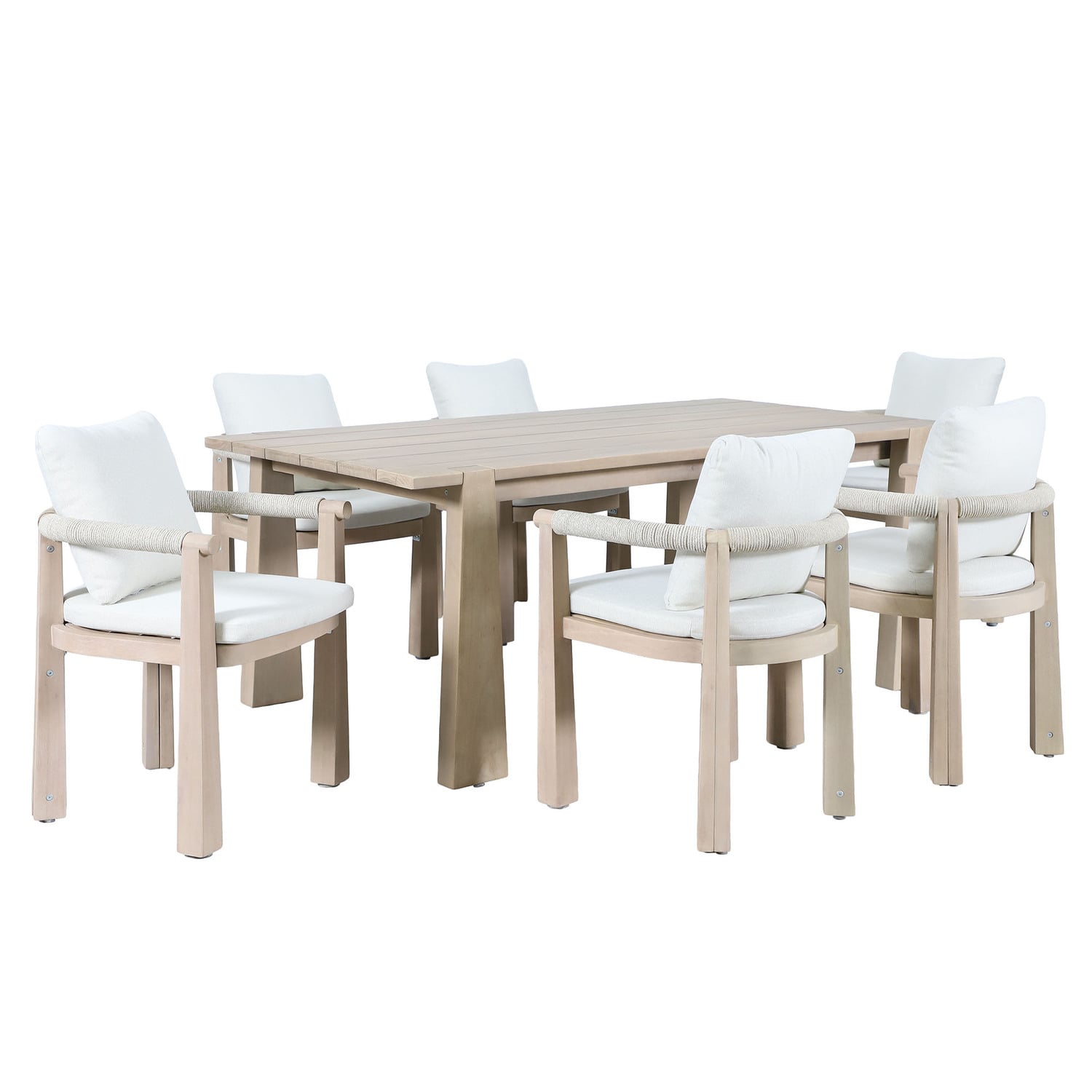 6 Seater Crescent Outdoor Dining Set