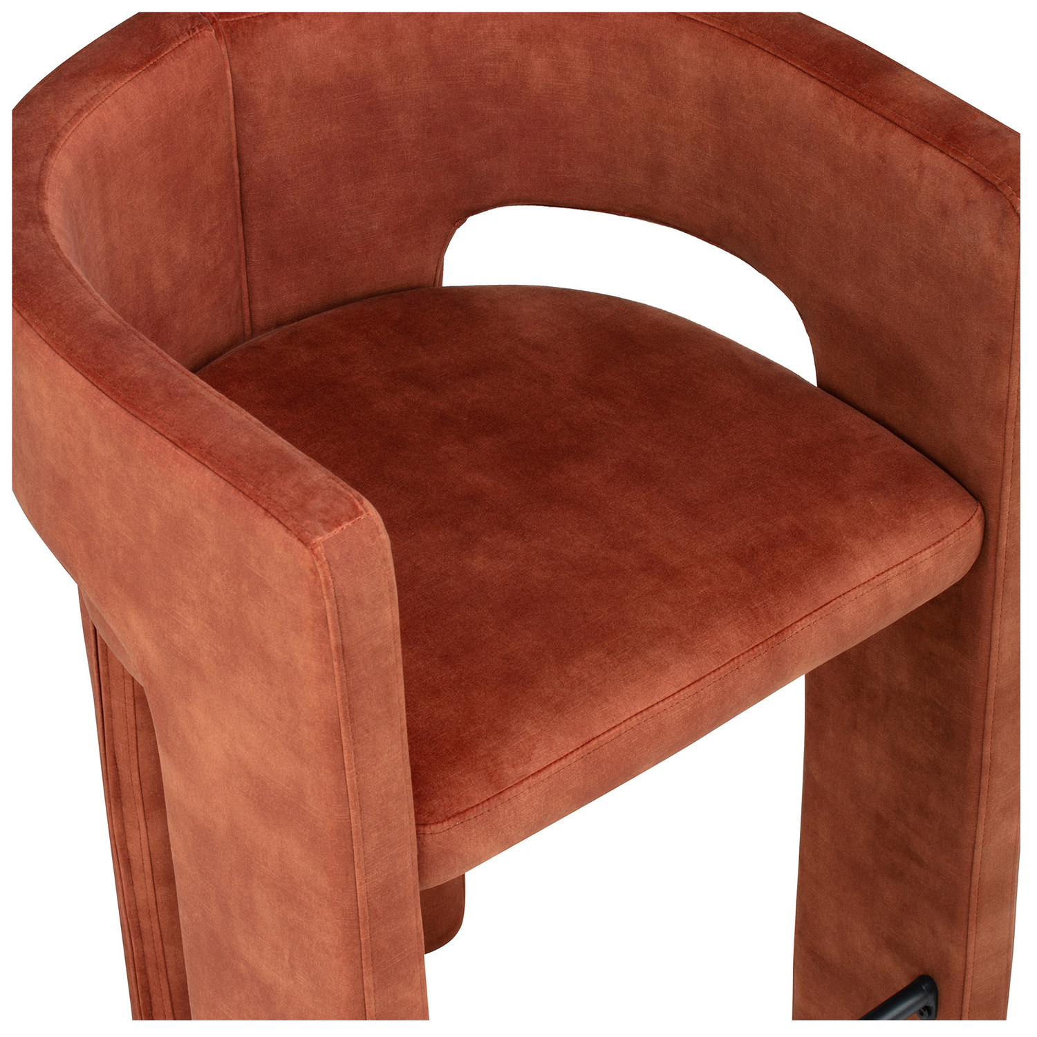 69cm Frederik Velvet Bar Stool