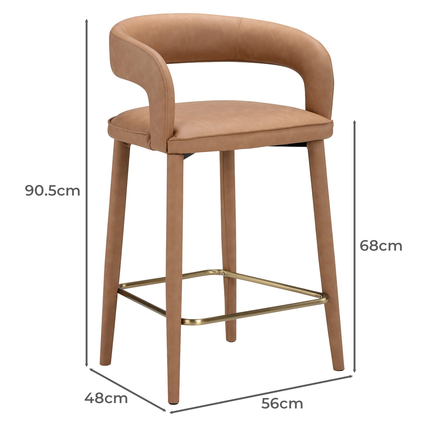 68cm Kristian Upholstered Bar Stools