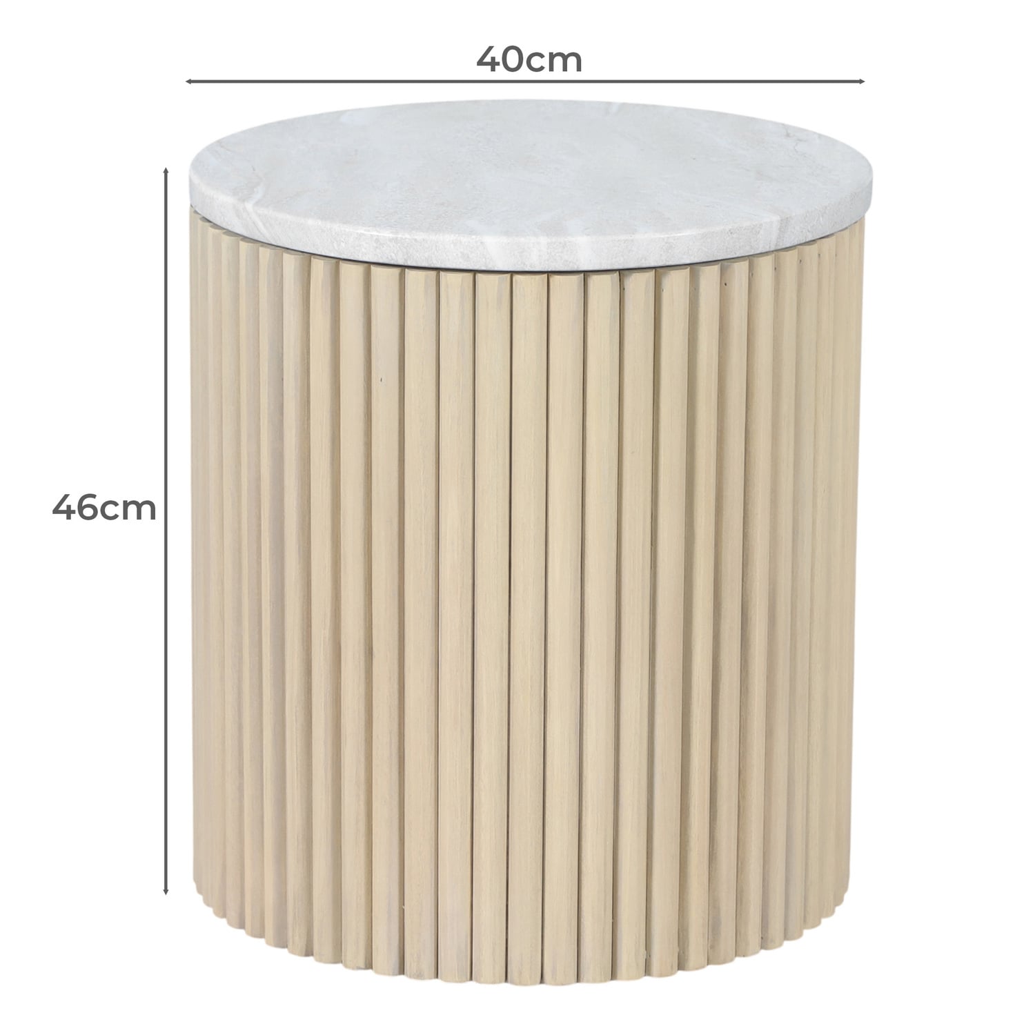 Como Eucalyptus Wood Outdoor Side Table