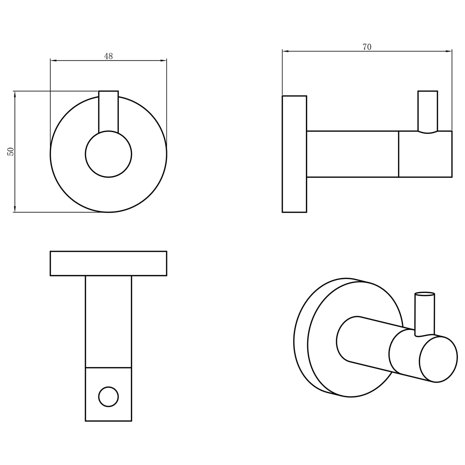 Clovelly Stainless Steel Robe Hook