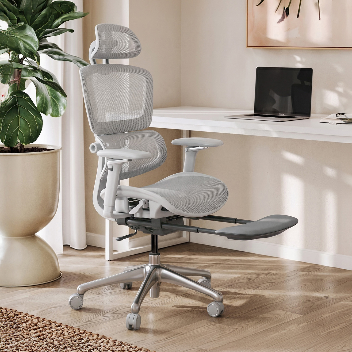 Ergoperform Mesh Office Chair with Footrest