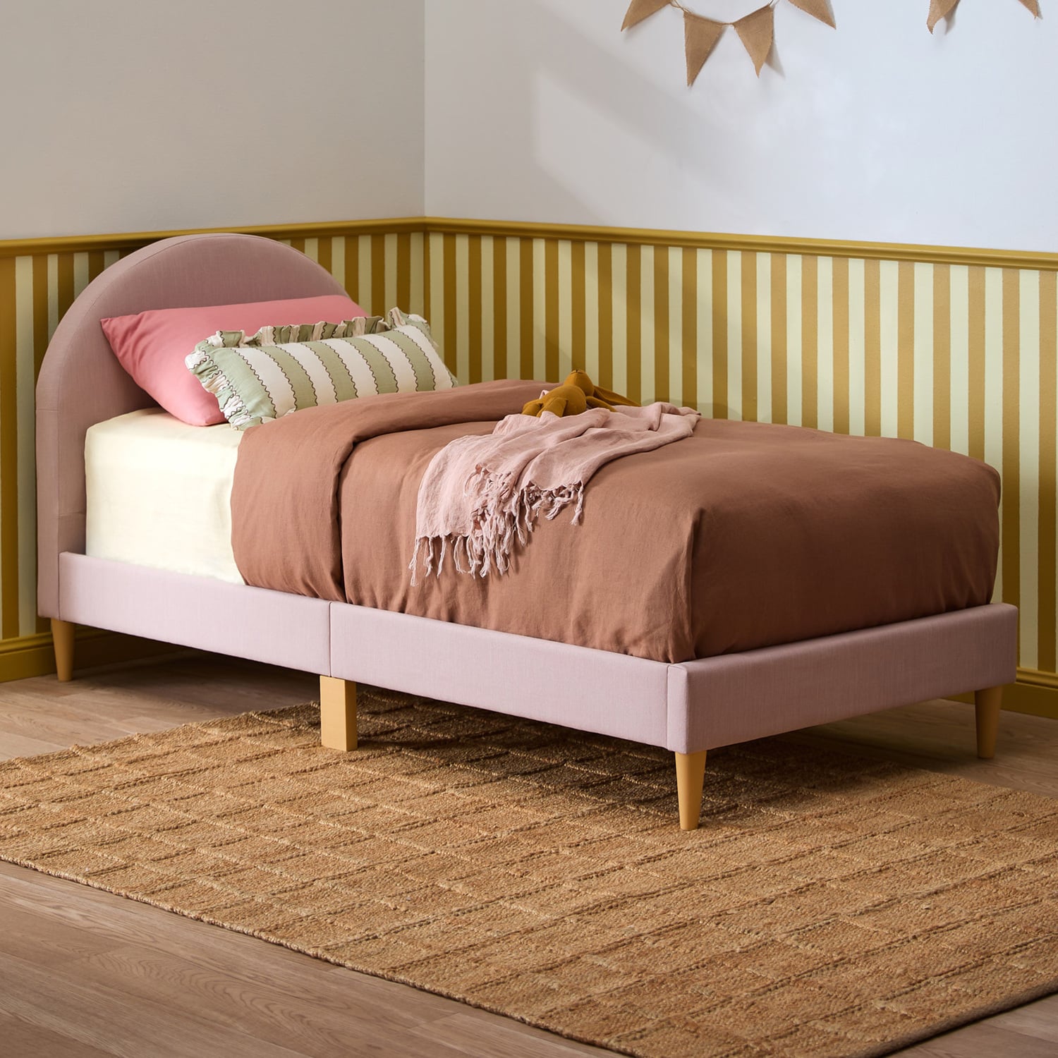 Arch Upholstered Single Bed