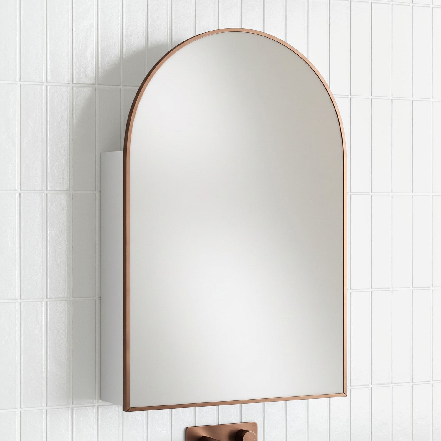 Liberty 600mm Arch Mirrored Shaving Cabinet with Shelves