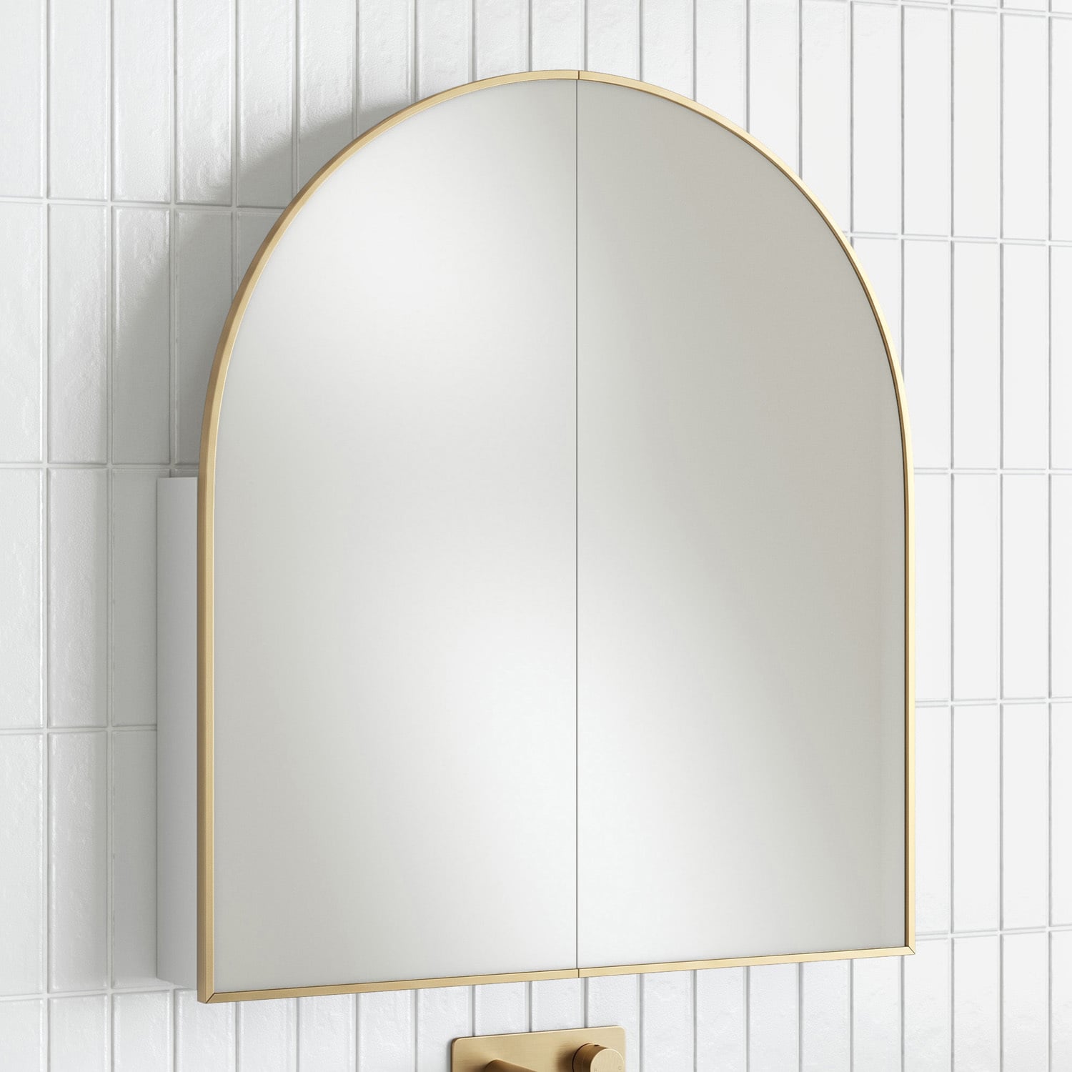 Liberty 800mm Arch Mirrored Shaving Cabinet with Shelves