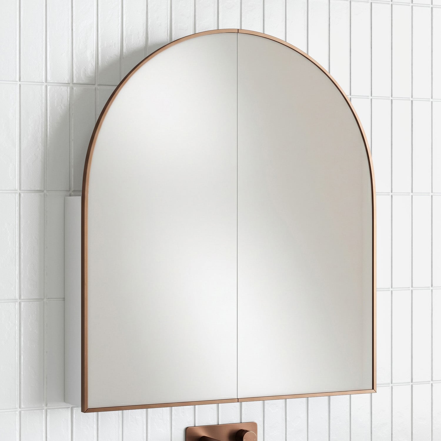 Liberty 800mm Arch Mirrored Shaving Cabinet with Shelves