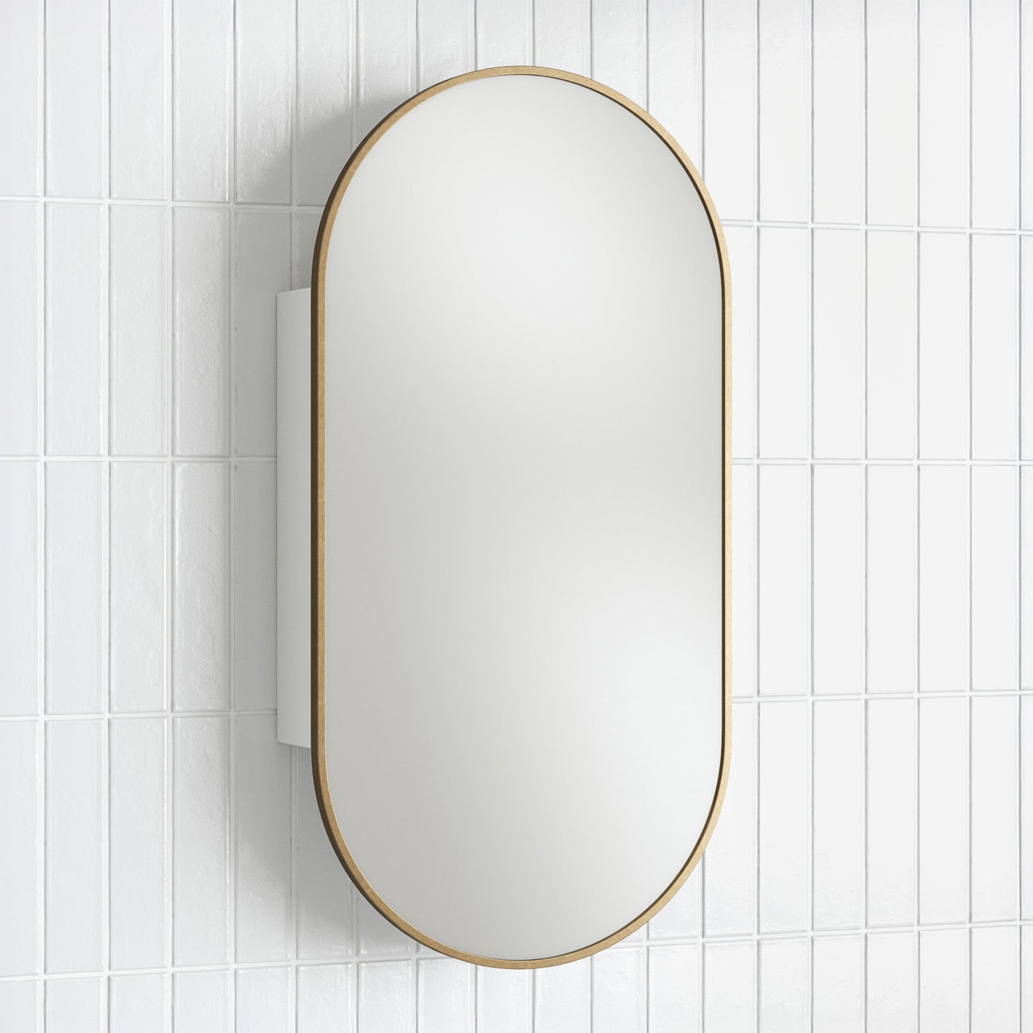 Liberty 450mm Pill Mirrored Shaving Cabinet with Shelves