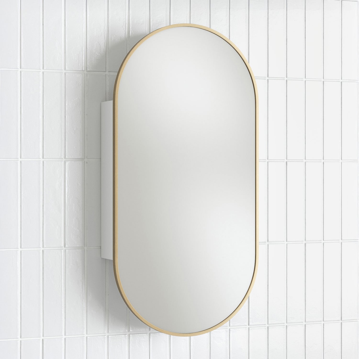 Liberty 450mm Pill Mirrored Shaving Cabinet with Shelves