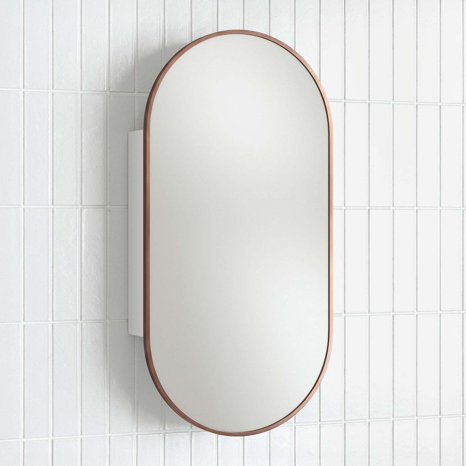 Liberty 450mm Pill Mirrored Shaving Cabinet with Shelves