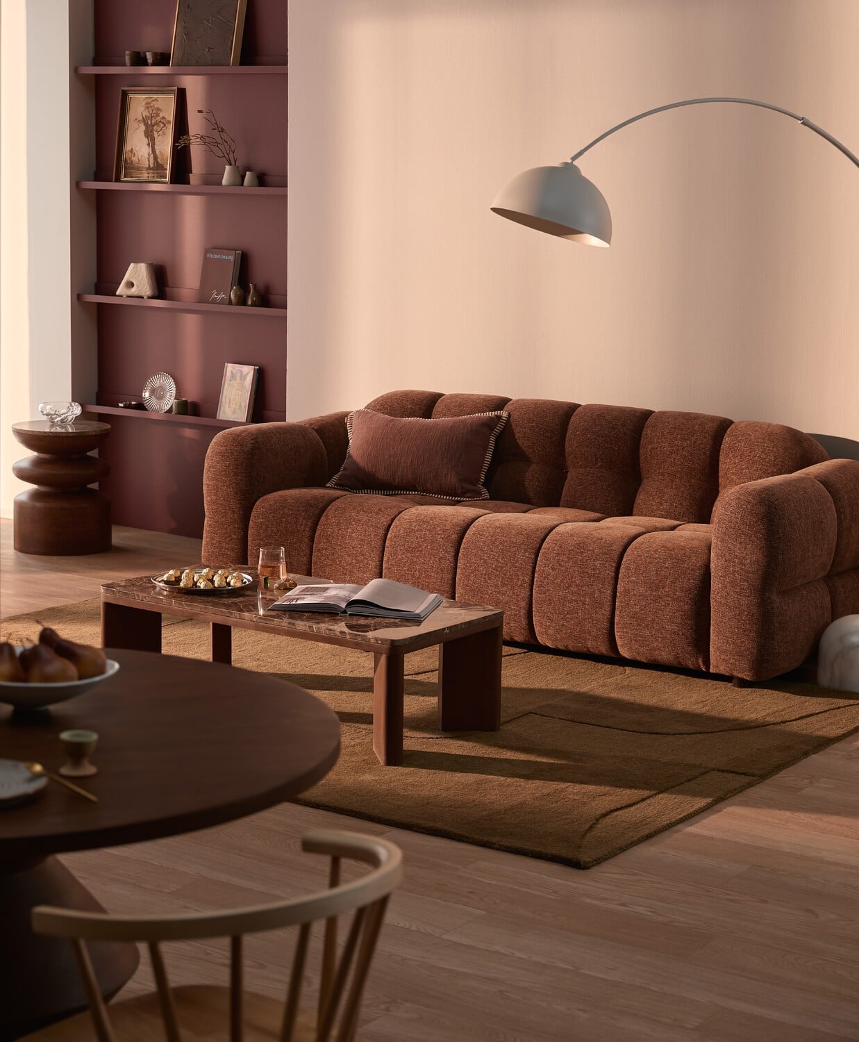 Zara 3-Seater Chenille Sofa